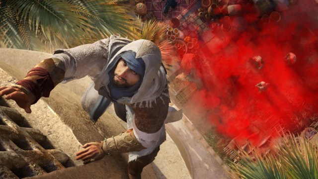 Basim Ibn Ishaq climbing a wall in Assassin's Creed Mirage