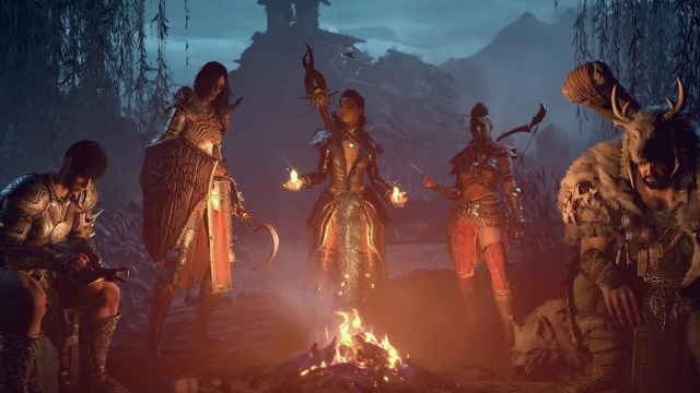 Diablo 4 Feature Image with all the classes in the game.