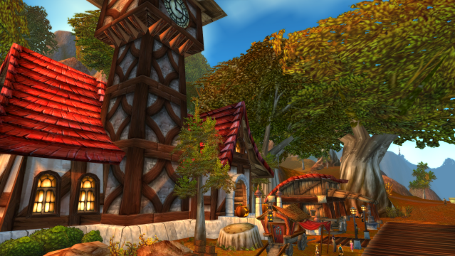 A view of the town hall in Lakeshire, Redridge Mountains in World of Warcraft Classic